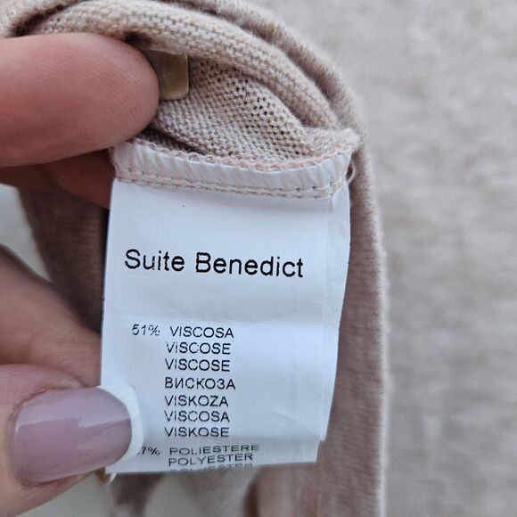 Suite Benedict Sweater Womens Small Pink Bow Pastel Cropped Soft Girl Coquette - Picture 7 of 10